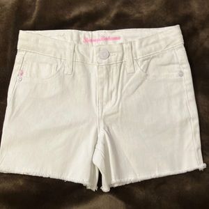 NWT Tommy Bahama Girls White Jean shorts with button/ zip closure Size 10